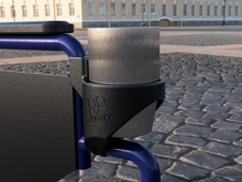 Load image into Gallery viewer, Wheelchair Frame-Mounted Cup Holder (45° / 90°)